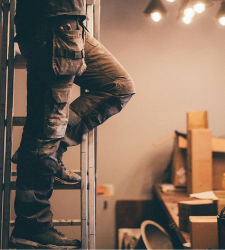 Electrician with lights